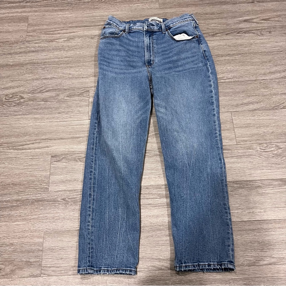Abercrombie the ankle straight ultra high rise jeans * CURVE LOVE size 10/30